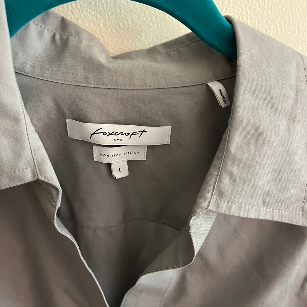 Foxcroft Light Gray Collared Shirt